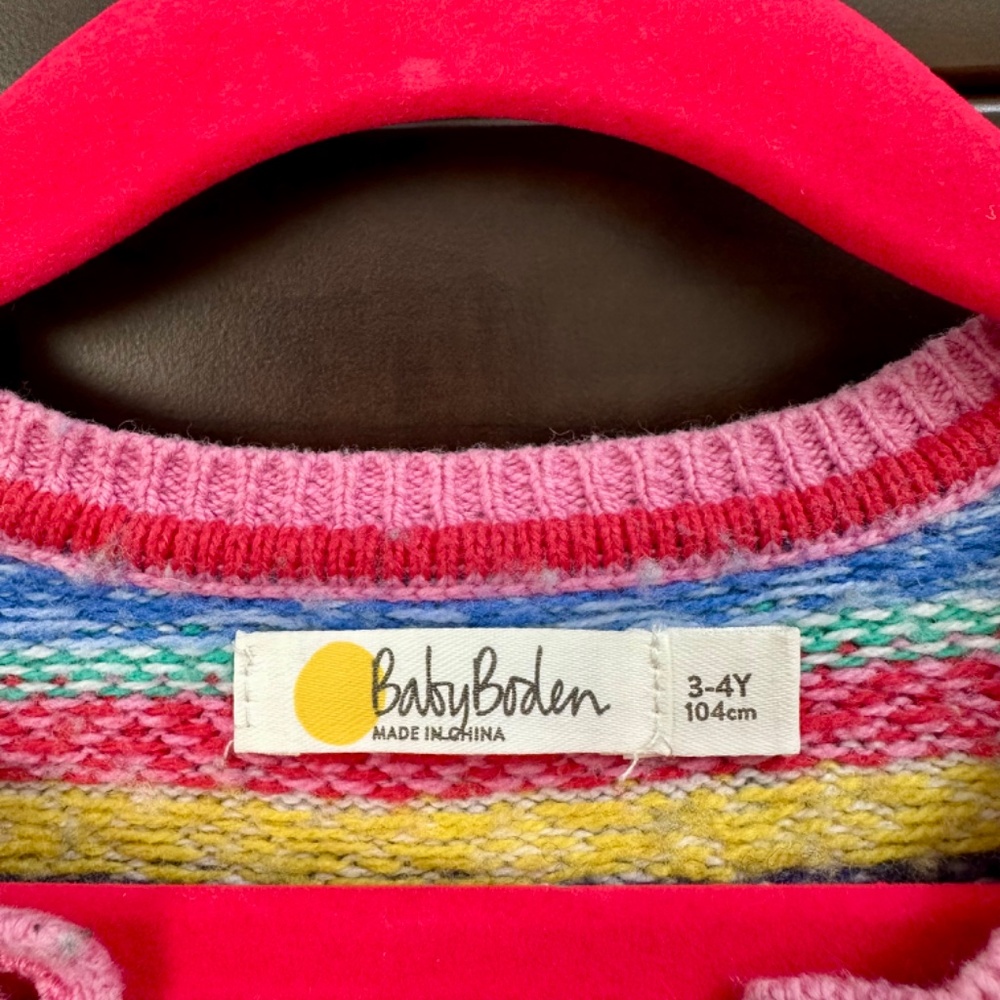 Baby Boden fair isle cardigan (3–4Y) - Picture 3 of 3